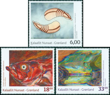 Grønland - Moderne Kunst - Postfrisk sæt 3v
