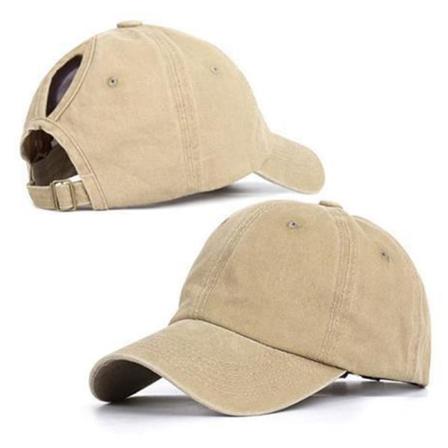 Vintage hästsvans keps Dam Justerbar Snapback Hat Summa Khaki onesize Khaki onesize