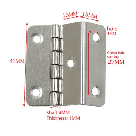 2 Stk Skab Hængsel 41mm Dør Bagage Møbler Smykker Trææske
