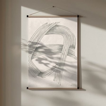 Abstract Grey Intersections 02 Poster 30x40 cm