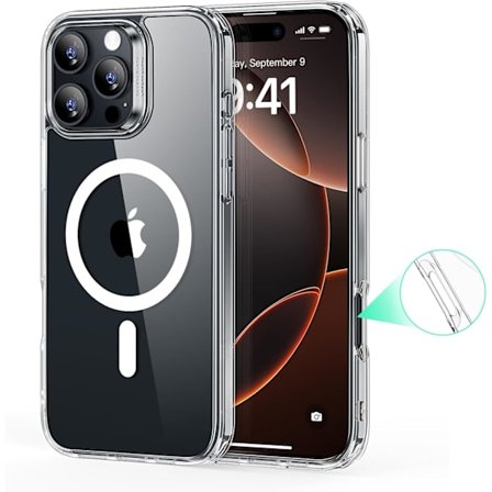 iPhone 16 Pro Etui, Kamerakontroll, Kompatibel med MagSafe, Støtsikker Militær-Grade Beskyttelse, Magnetisk Telefonveske