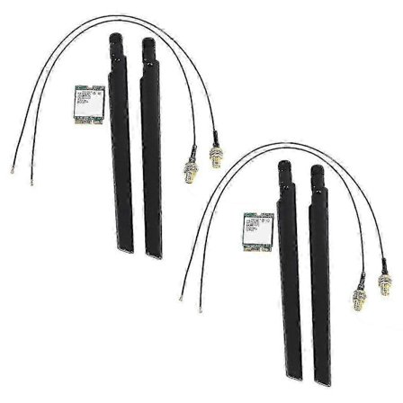 2x Dual Band Langaton Intel 9560 Ac 9560ngw 1.73gbps Wifi 802.11ac Bluetooth 5.0 Wlan -kortille
