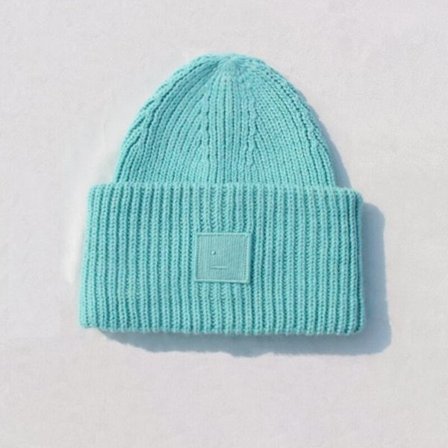 Ny enkel caps damehatt vinter kald og varm ullhatt Goros AC hatt for kvinner Himmelsblå Himmelsblå