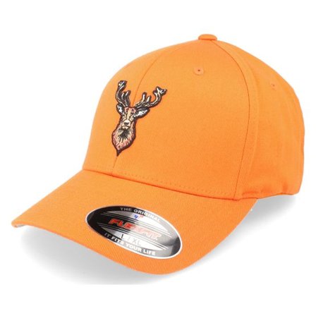 Hunter - Orange flexfit Keps - Deer Logo Patch Orange Flexfit @ Hatstore