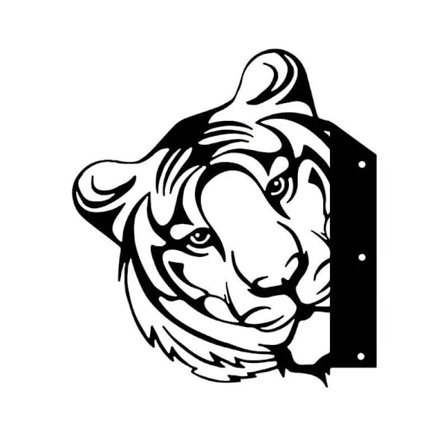 Gjerde metall hagedekorasjon - utendørs dekorasjon - tiger