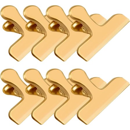 8 Pak 3 Tommer Brede Rustfrit Stål Chip Clips Madpose Clips Heavy Duty Madpose Klemme, Chip Clips Metalhængsel Klemme