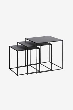 Håum - Sarjapöytä Skanör, 3 kpl - Musta - Sohvapöydät - - Homeroom