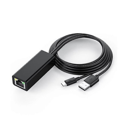 Tv Ethernet-adapter Tv 4k Stick Usb-c till Rj45 Lan-nätverksadapter med Usb 2.0 Strömkabel för Powe