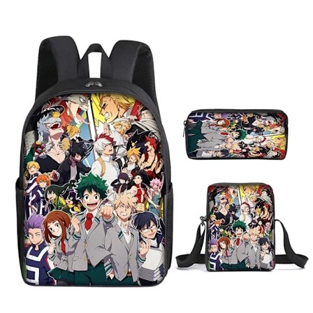 My Hero Academy Deku -reppu, koululaukku, lounaslaukku, penaali, lahja lapsille ja opiskelijoille