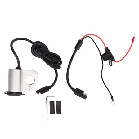 Moottoripyörän USB-laturi Vedenpitävä 12V virtalähde Digitaalinen jännitenäyttö kytkimellä