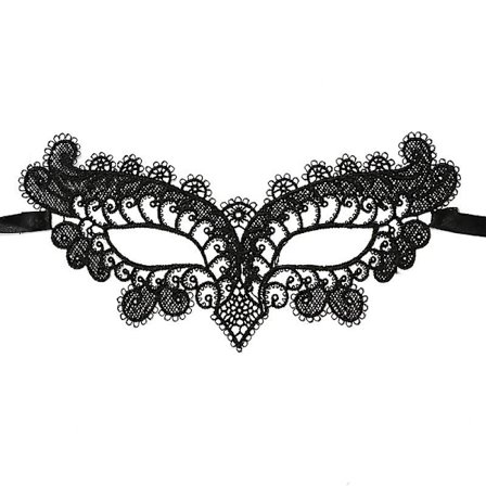 Blondemaske, sexet venetiansk maskebalmaske i sort, Halloween-fest- og danseøjenmaske, en gave til din kæreste