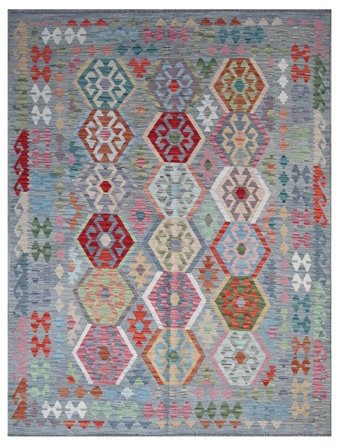 Handgewebt Kelim Afghan Old Stil 178X243 Wollteppich