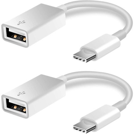 2-pack USB C till USB 2.0-adapter Typ-C OTG-kabel Typ C hane till USB A hona-adapter