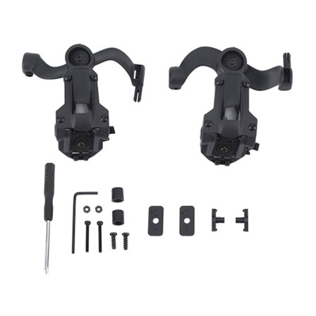 360 Graders Rotation Høretelefon Hjelm Guide Adapter Multi Vinkel Rotation Hjelm Skinne Adapter Lydoptagelse Støjreduktion Høretelefon Hjelm Tilbehør 