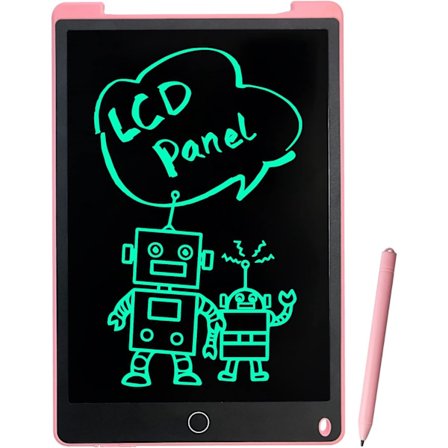 LCD-ritplatta, 12 tum handskrift Business Ewriter inbyggt skärmlås och magnet för barn och vuxna, rosa