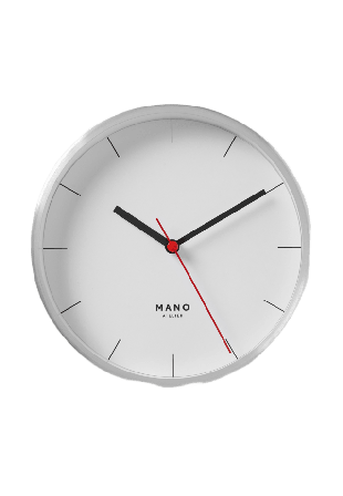 MANO ATELIER Väggklocka i aluminium 15 cm Klockor Silver ONESIZE