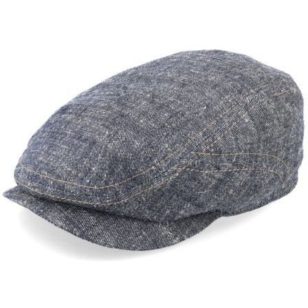 Stetson - Blå flatcap Keps - Driver Cap Linen/Silk Navy Flat Cap @ Hatstore