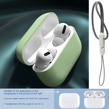 Lanyard för airpodspro15 silikon mjukt hörlursfodral