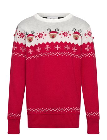 Happy Seasons The Adorable Christmas Sweater Kids - Red - 13-14ÅR