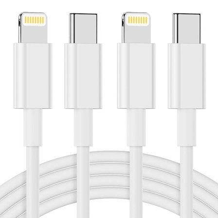 2 st Snabbladdningskabel USB-C till Lightning