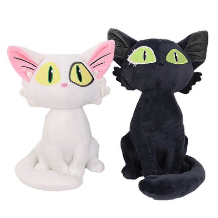 Suzume no Tojimari Plyslegetøj Film Sorte og Hvide Katte Kæledyr Dukke til Børn Fødselsdagsgave Chair_tfrf