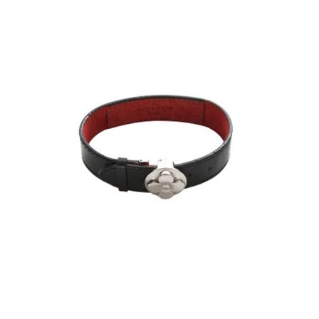 Louis Vuitton Vintage, Pre-owned Leather bracelets Zwart, unisex, Maat:ONE Size,leer