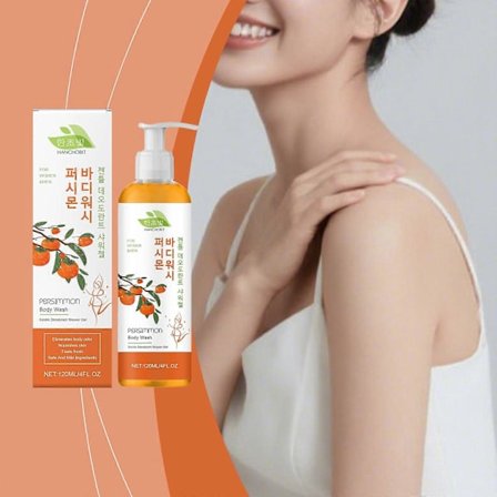 Persimmon Kroppsvask for kroppslukt kontroll, Naturlig deodorant såpestykke for sterk lukt, fjerner lukt under armene, intimt indre lår, stinkende 