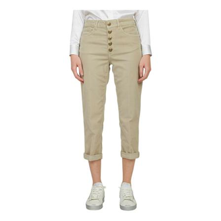 Dondup, Cropped Trousers Beige, Dames, Maat:W26