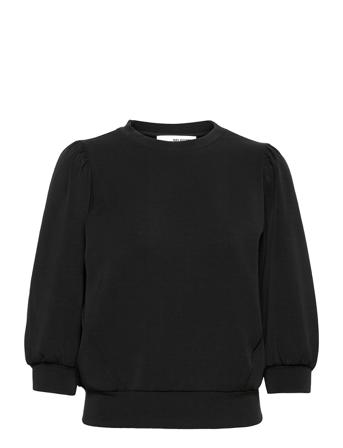 Slftenny 3/4 Sweat Top Noos Tops Sweat-shirts & Hoodies Sweat-shirts Black Selected Femme