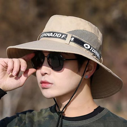 Mænds Sommer Bredbremmet Spandhat Mode Udendørs Åndbar Sol