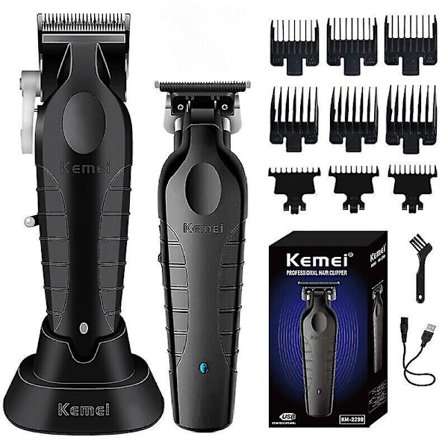 Kemei Kordløs Hårtrimmer 0mm Clipper Profesjonell Elektrisk Hårklipper, 100% Ny