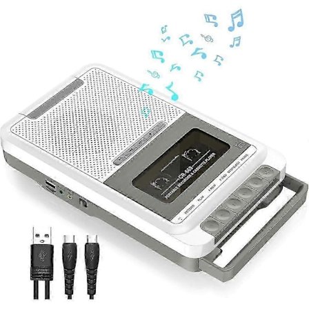 Kassettebånd til MP3-konverter USB/SD-optager Afspiller med mikrofonindgang og støjreduktion_Kvalitetsgåvor