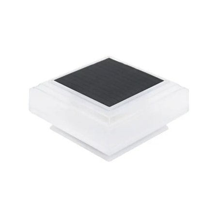 Solcelledrevet gjerdestolpelampe Solcelle søylelampe Solcelledrevet gjerdelys utendørs vanntett IP65 Varmhvit for terrasse gjerdestolpe