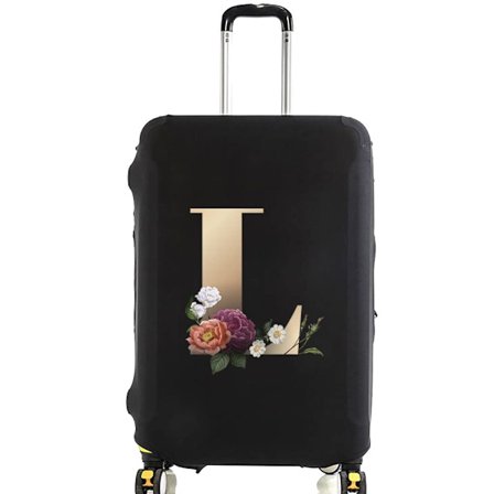 Initial Letter Printed Design Travel Trolley Case Cover Protector Washable Suitcase Cover Luggage Storage Covers for 18-28 Inch Luggage Cover
