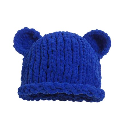 Bjørneøre Hat Udendørs Ørebeskyttende Hat Unisex Varm Hat Rejse Essential Hat Vintertilbehør til Damer Blå