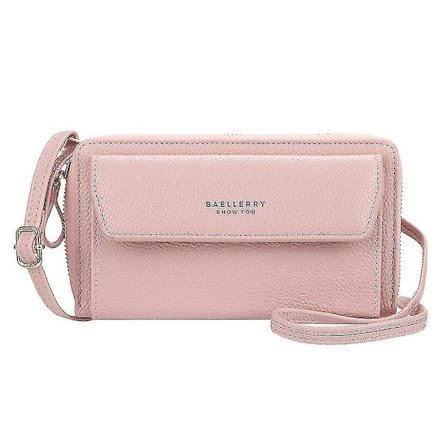 Damepung i PU-læder med kortholder, clutch, skulderrem, pung, arbejde, hverdag