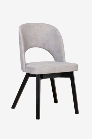 Wood Furniture - Spisebordsstol Michelle, lysegrå, sort - Sort - Stole - Fra Homeroom