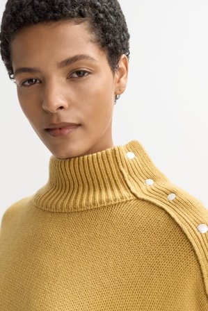 Soft Goat - Button turtleneck - Kaschmirpullover für Damen - XL - Light Honey
