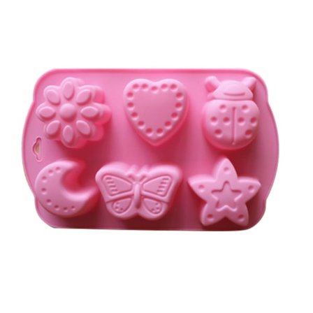 DIY Silikoneform Solsikke Insekt Kage Chokolade Slik Med 6 Huller