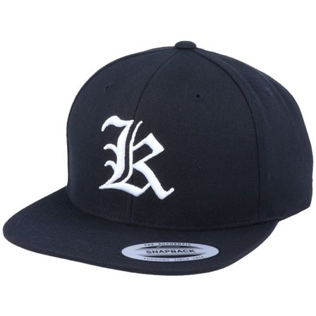 Iconic - Svart snapback Keps - K Letter 3D Black Snapback @ Hatstore