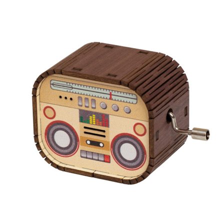 Musikkboks, Hånddrevet i Tre