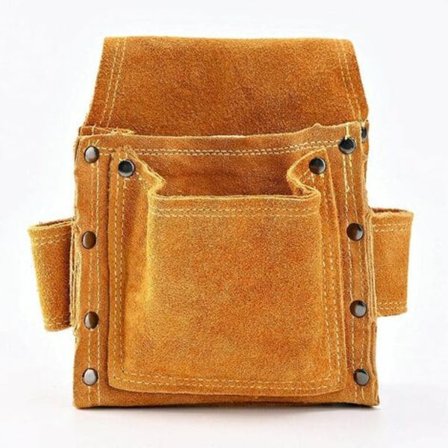 IC Snekker Midjeväske, Premium Lærverktøybelter med 2 Hammerholdere, Heavy Duty og Profesjonell Veske for Elektrikere, Murere, Sveiser, Gips