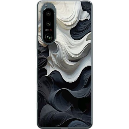 Kompatibelt Mobilskal till Sony Sony Xperia 5 III Silke Svart / Vitt