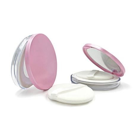 Bärbar Tom Kosmetisk Sifter Lös Burk Behållare Puff Box Cas Pink one size