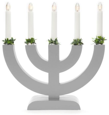 Konstsmide 3988-319 Adventsljusstake 5 ljus Grå, Belysning