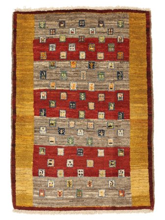 Gabbeh Rug Hand Knotted 60X87