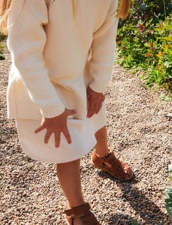 Copenhagen Colors Knitted Pullover W. Frill - Cream - 50