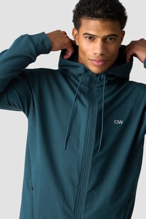 ICANIWILL - Activity Zip Hoodie Men Dark Dusty Teal - Herre - ICIW
