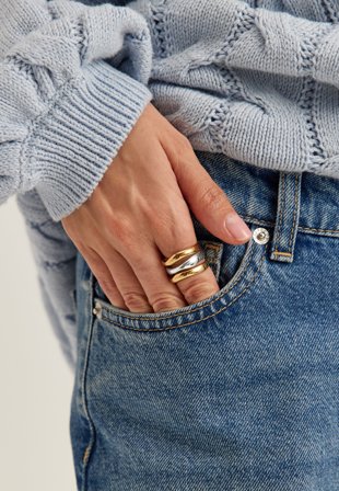 Pilgrim - Nova Rings 3-in-1 Set, Gold-plated - Gold