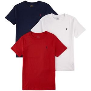 Kids - Ralph Lauren 3-Pack Multicolor T-Shirts 5 Years - Tops - 5 years - Red - Junge